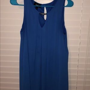 A blue dress.